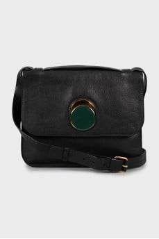 Crossbody bag with gold hardware