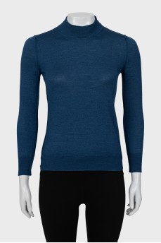 Blue golf with seams facing out