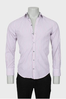 Men's fitted striped shirt
