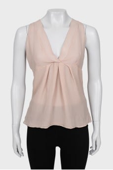 Silk and cotton T-shirt