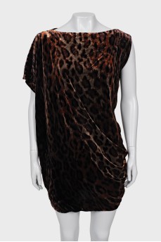 Shift dress in animal print