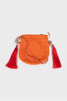 Crossbody bag with tassels