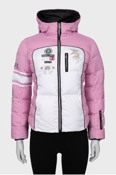 Ski jacket with embroidery
