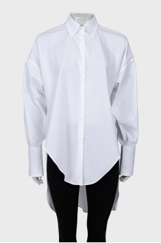 White shirt long at the back