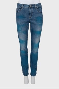 Mid-rise jeans with print
