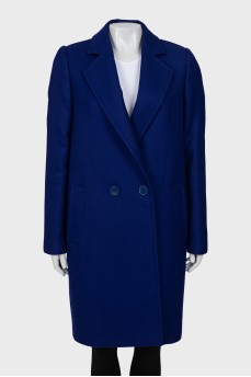 Purple double-breasted coat