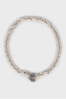 Silver choker chain