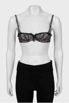 Lace two-tone bodice with tag