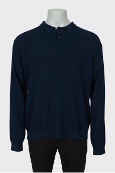 Men's blue polo pullover