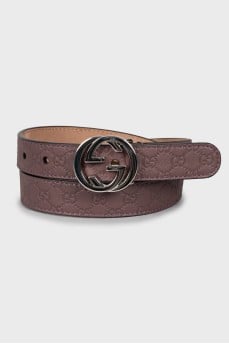 Purple embossed belt