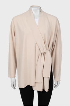 Beige knitted cardigan