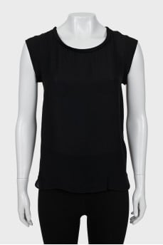 Straight fit silk tank