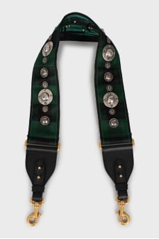 Textile belt for bag with decor