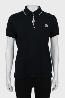 Black and white polo shirt