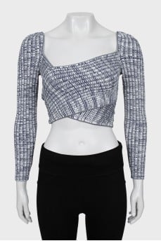 Mixed color ribbed top