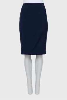 Wool skirt with draping at the back