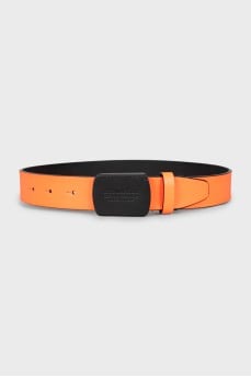 Orange belt with logo buckle