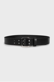 Black leather belt