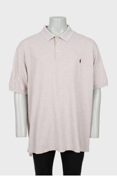 Men's beige polo shirt