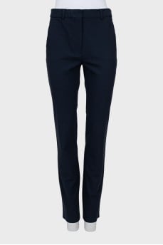 Blue tapered trousers