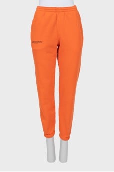 Orange joggers with pockets
