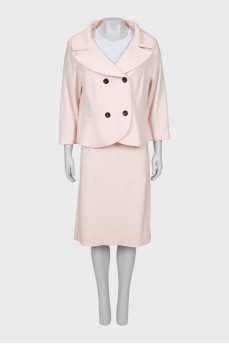 Wool suit with skirt