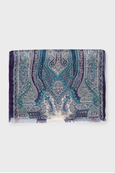 Silk scarf in abstract print