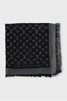 Scarf in signature print with fringe