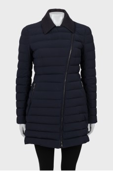 Blue fitted down jacket