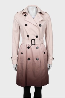 Trench coat in gradient print
