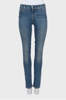 Blue skinny jeans