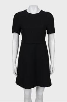 Wool dress with decor on the back