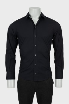 Men's fitted black shirt