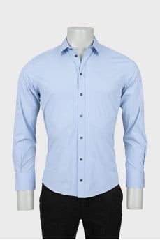 Men's blue fitted shirt