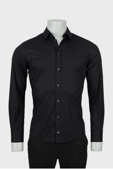 Men's fitted black shirt