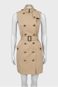 Double-breasted dress with belt