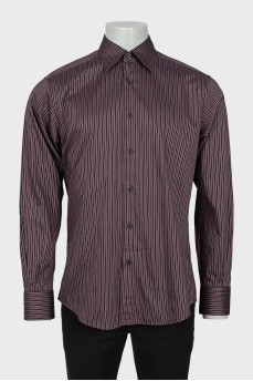 Men's fitted striped shirt