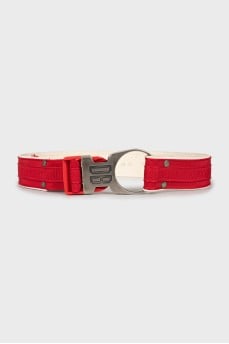Leather and textile belt