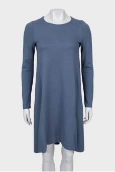 Blue A-line dress