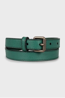 Green leather belt
