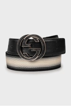 Belt with silver buckle