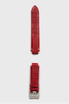Leather watch strap