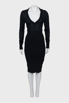 V-neck bodycon dress