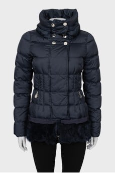 A-line jacket with fur at the bottom