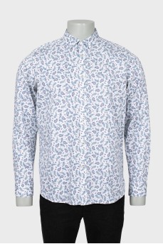 Men's straight printed shirt