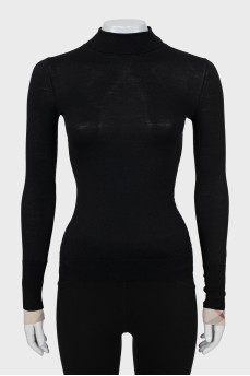 Wool golf with printed sleeves