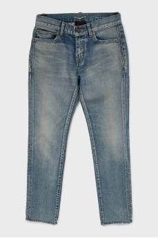 Light blue high waist jeans