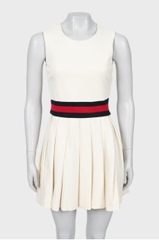 White dress with accent waist