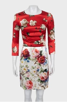 Floral draped dress