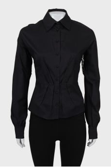 Black shirt with lace on the back